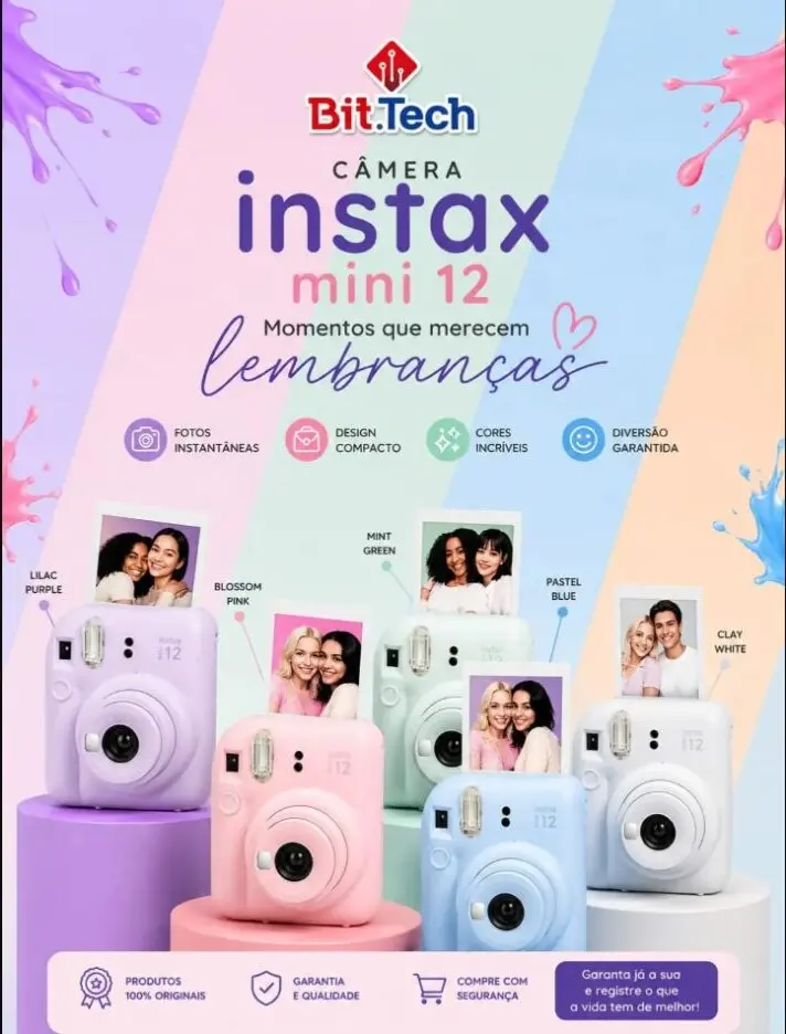 Fujifilm Instax Mini 12 em publicação da Bit Tech Tecnologia